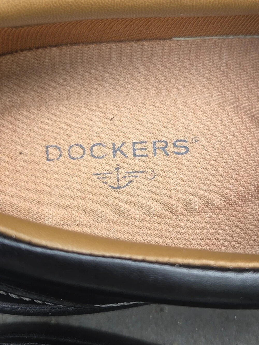 Dockers Calamar Black Leather Mens Dress Shoe Slip-on Loafer Size 8.5M
